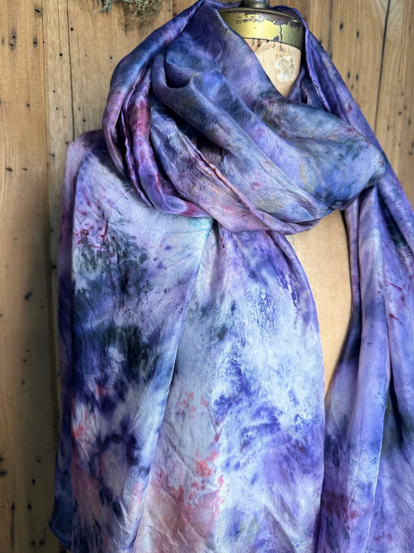 Silk shawl - purple rain