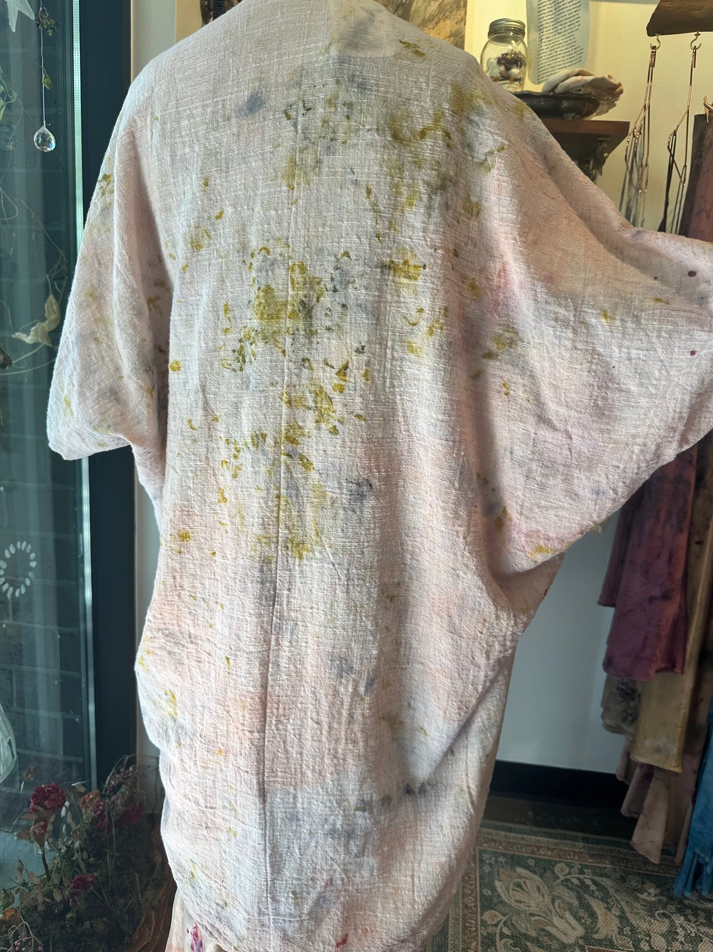 Organic cotton cocoon jacket- sunset flower Fields