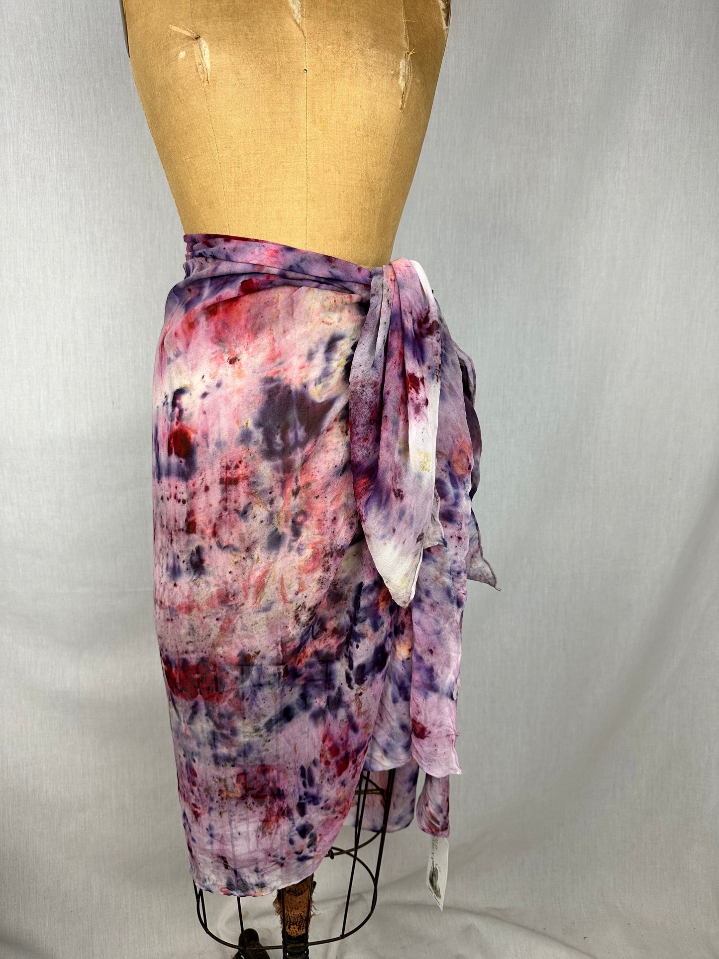 Silk chiffon sarong- cosmic flowers