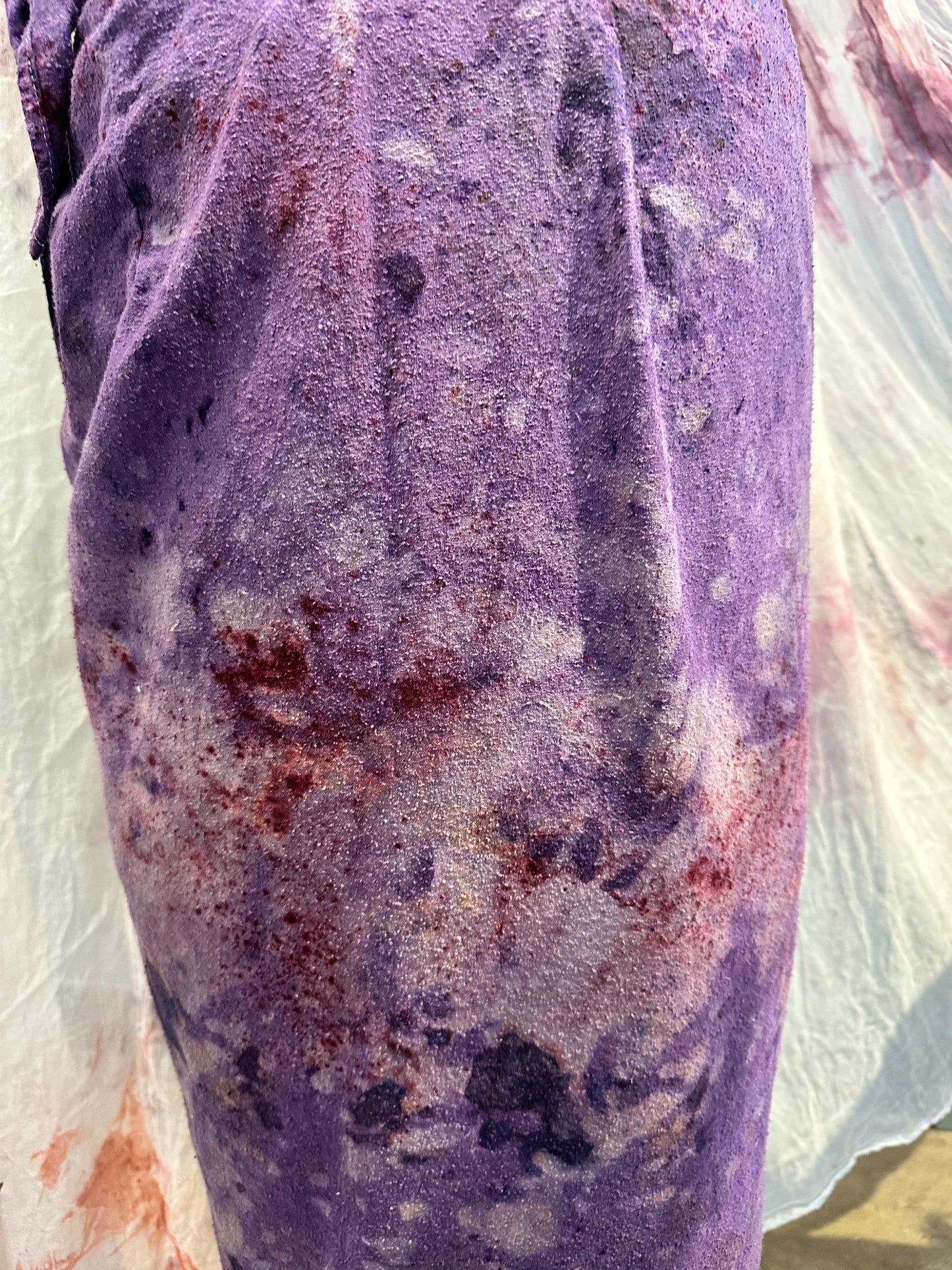 Raw silk wrap skirt