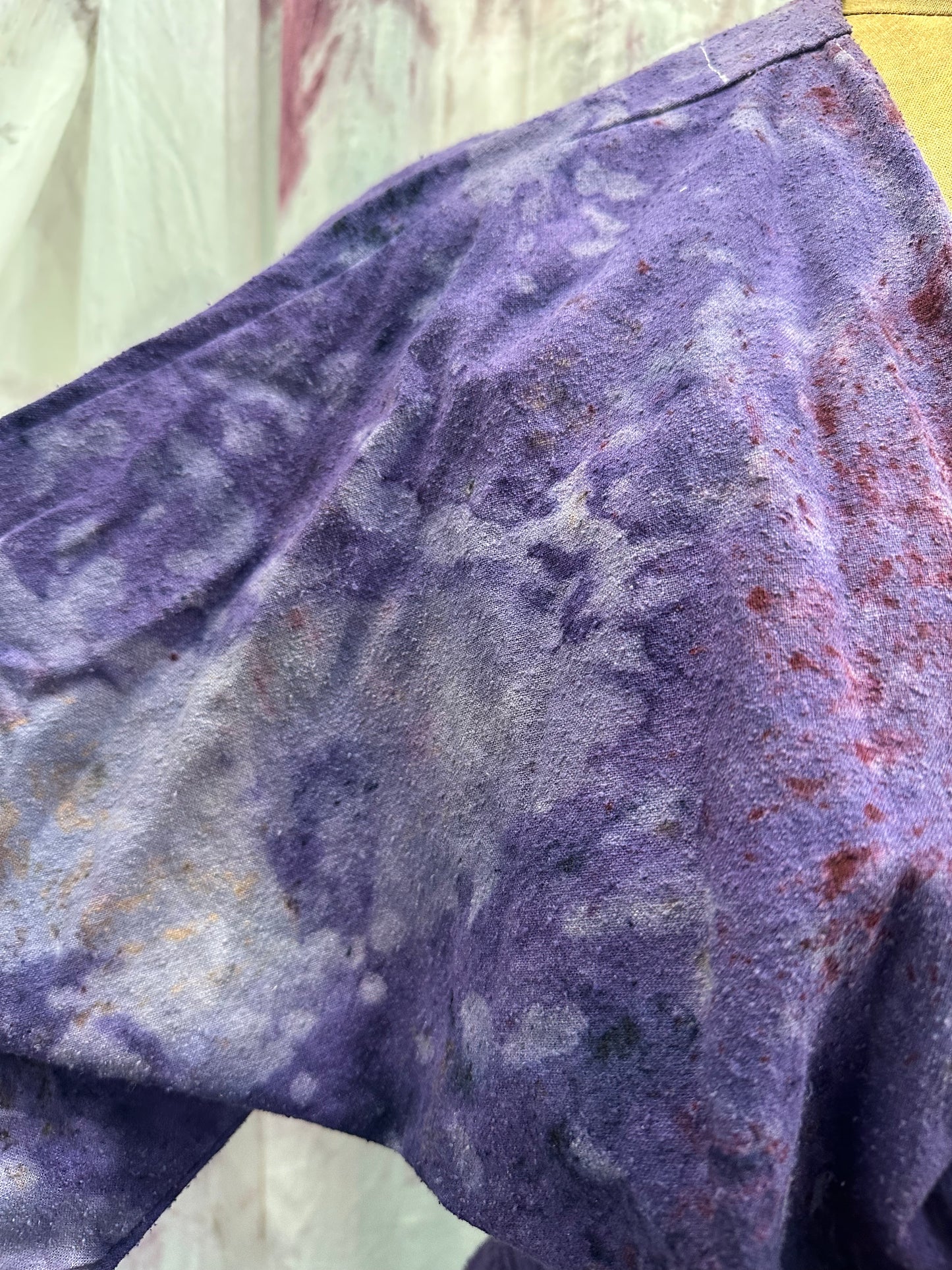 Raw silk wrap top