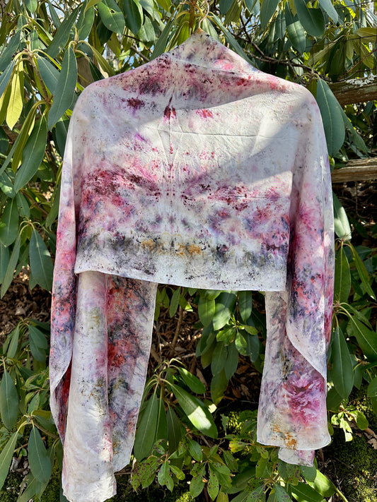 Silk Shawl - Run with the Wolves