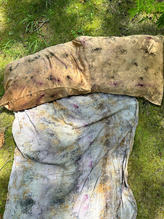 Silk pillowcase set - mushroom dreams