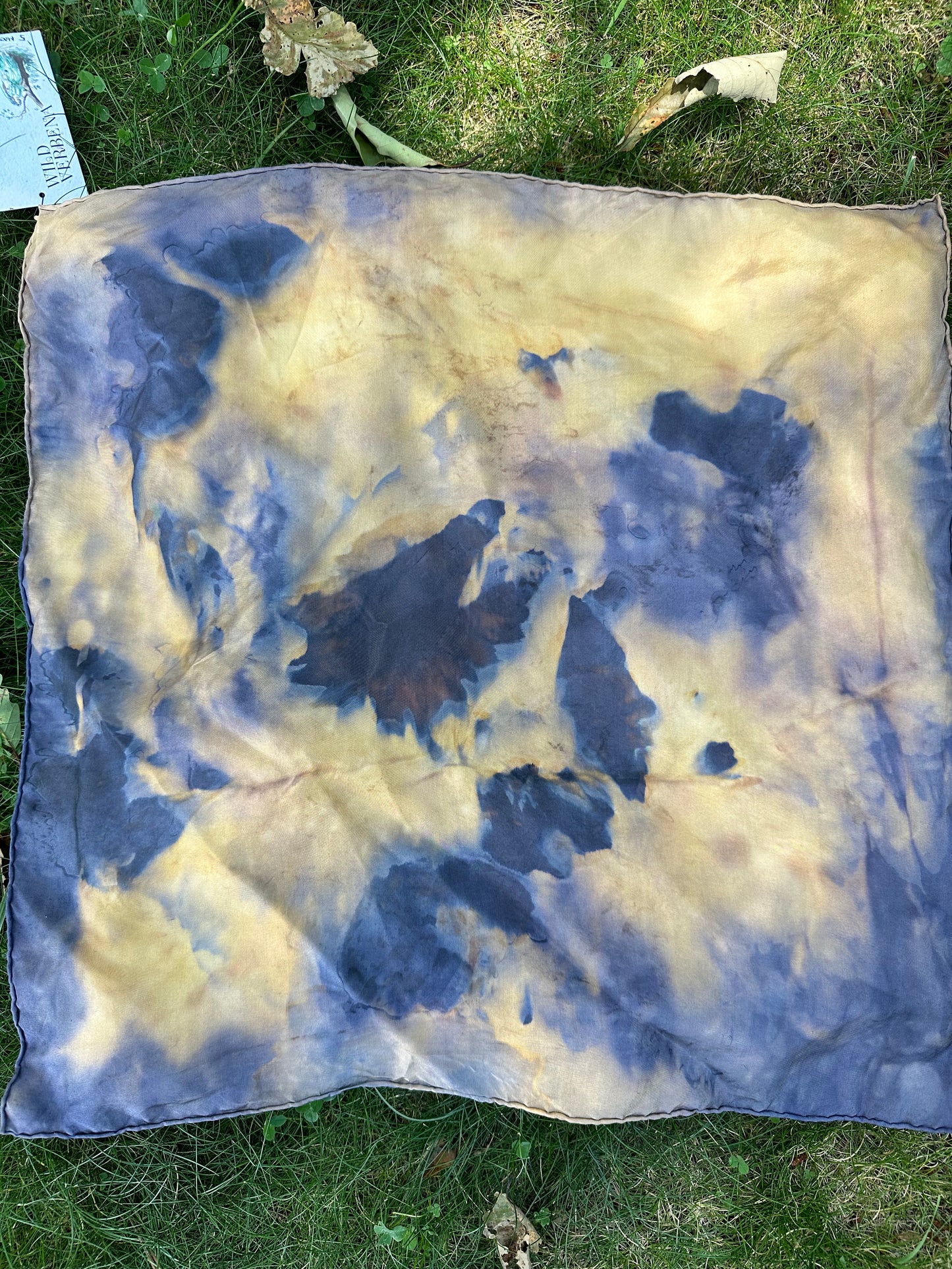 Silk bandana/ altar cloth- 5 moons