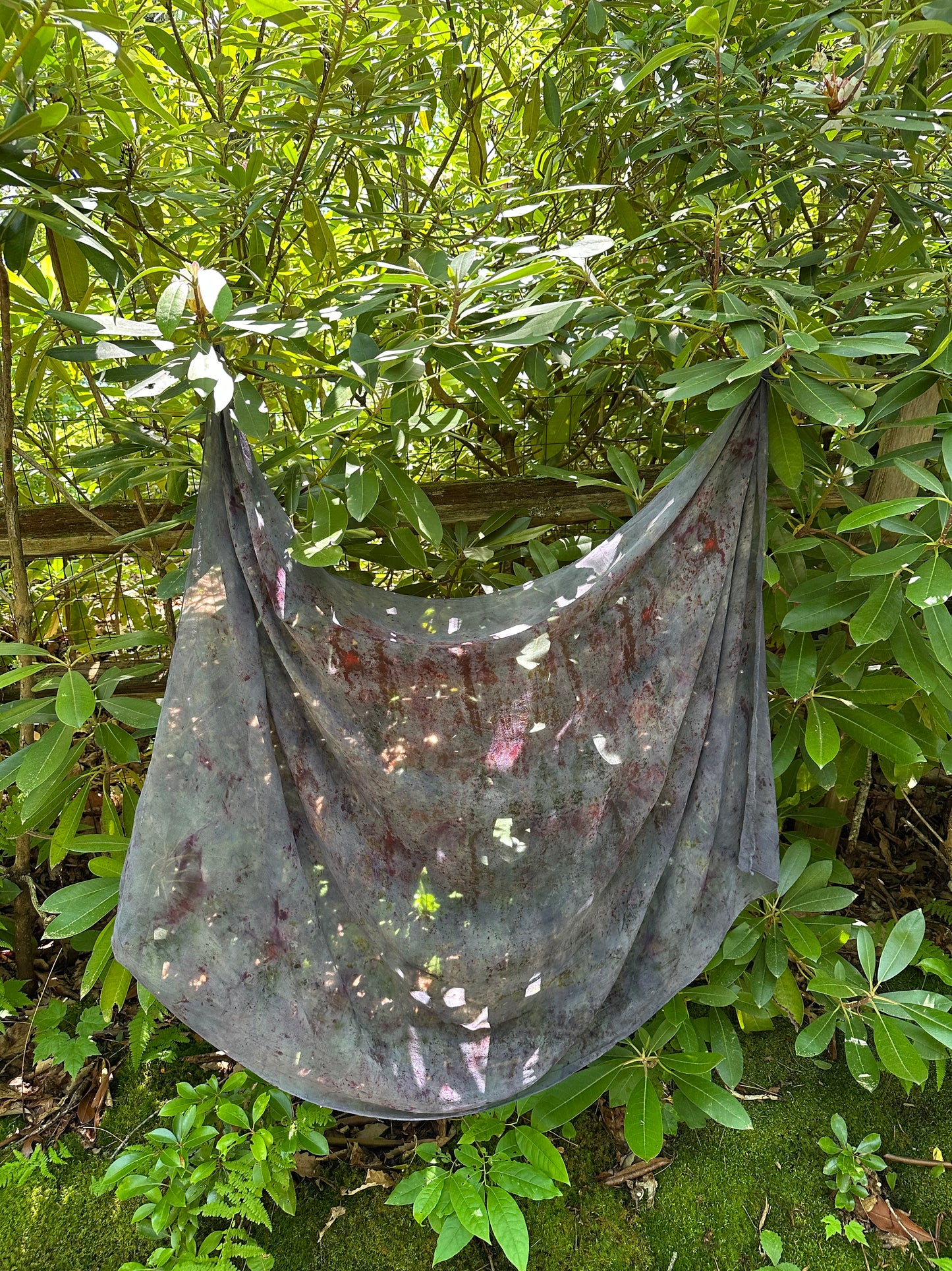 Silk chiffon sarong / shawl/ blanket / tapestry- dark mother