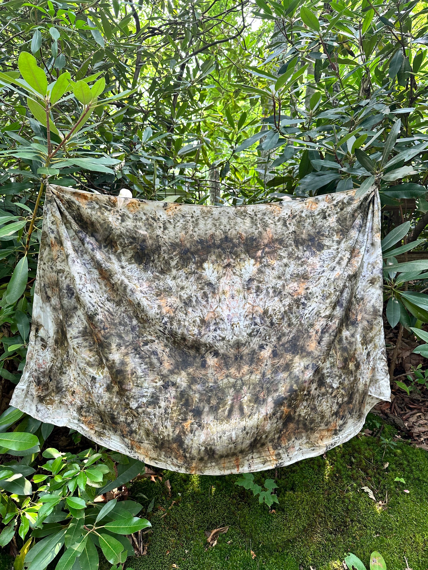 Silk shawl / sarong / beach cover - Wild Woods