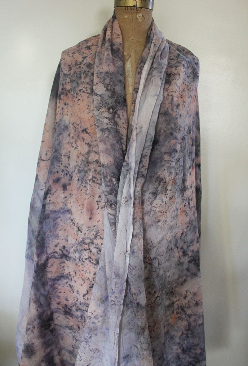 Plant Infused Organic Cotton Oversized Shawl - Pink Iron