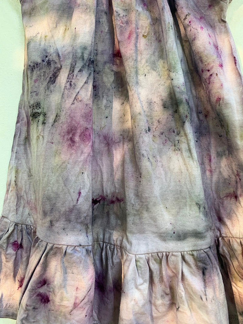 Cotton botanically dyed dress- 4T - Berry