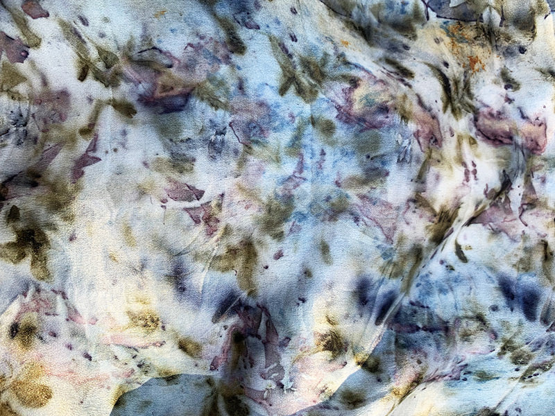Silk Bandana/Altar Cloth/Pocket Square - Blue Roses