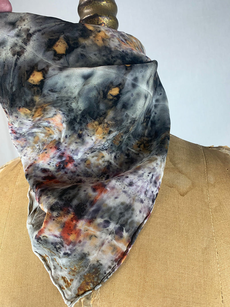 Botanical Silk Bandana/Altar Cloth - Bone By Bone