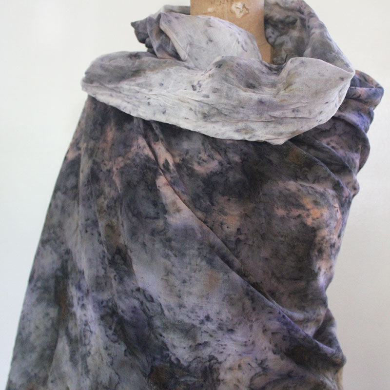 Plant Infused Organic Cotton Oversized Shawl - Nettle +  Rose