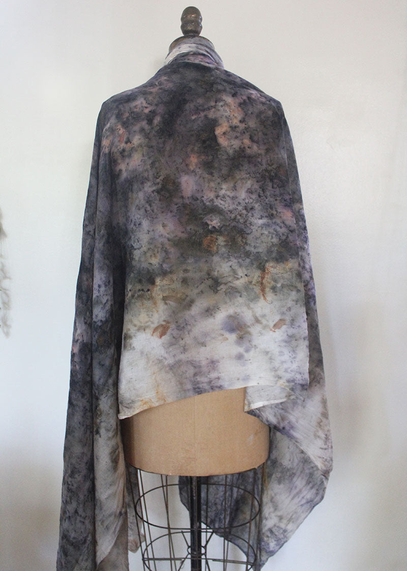 Plant Infused Organic Cotton Oversized Shawl - Nettle +  Rose