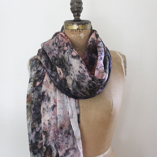 Plant Dyed Silk Shawl - Citrus