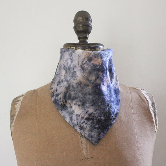 Plant Infused Cotton Bandana/altar cloth - Blue Rust