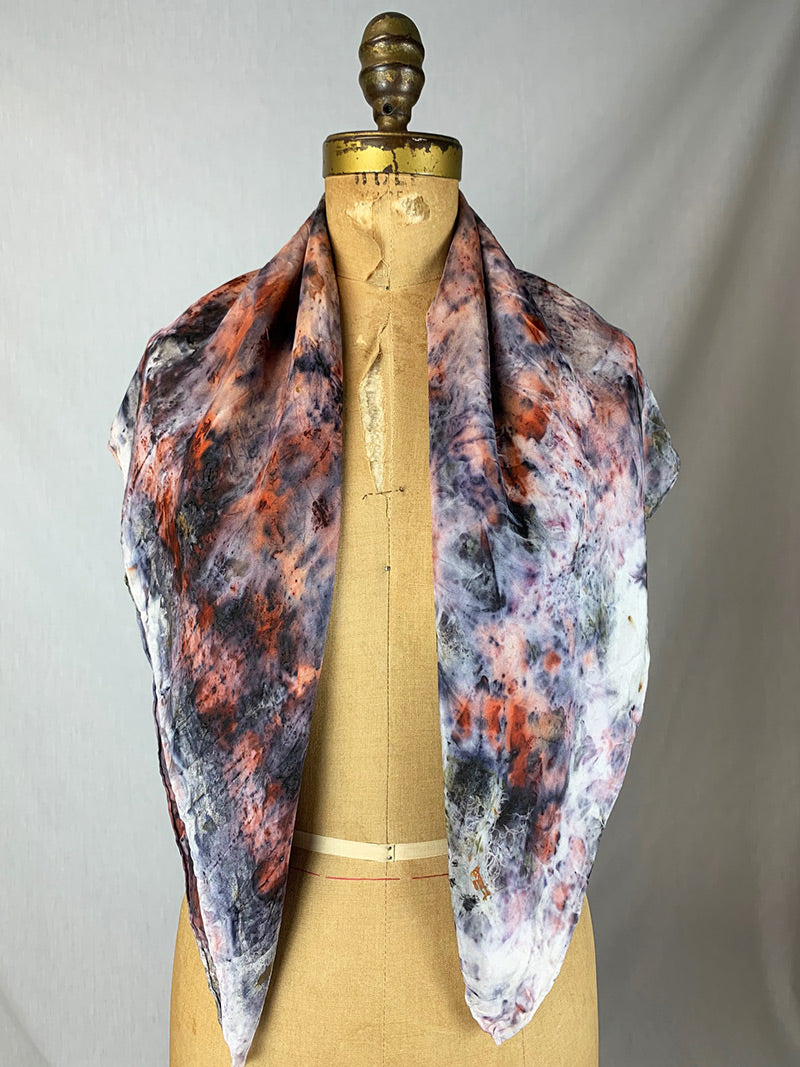 Botanically Dyed Silk Scarf - Duality