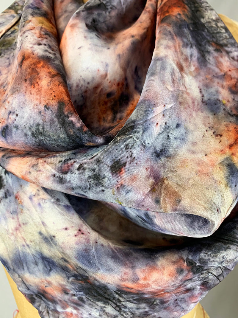 Botanically Dyed Silk Scarf - Duality