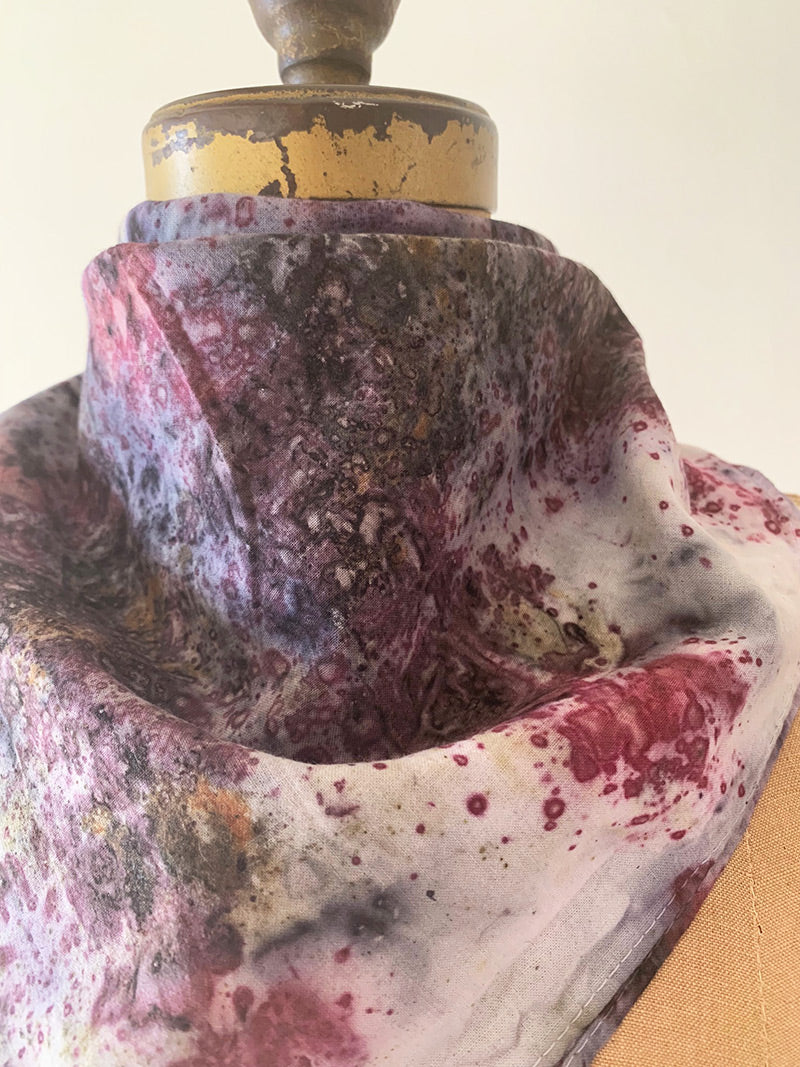 Plant Dyed Cotton Bandana / Altar Cloth - Hollow Reed
