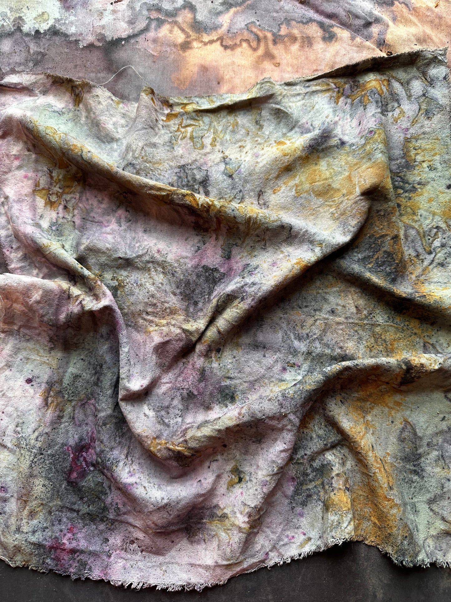 Raw Silk Bandana / altar cloth- Delta Of Venus