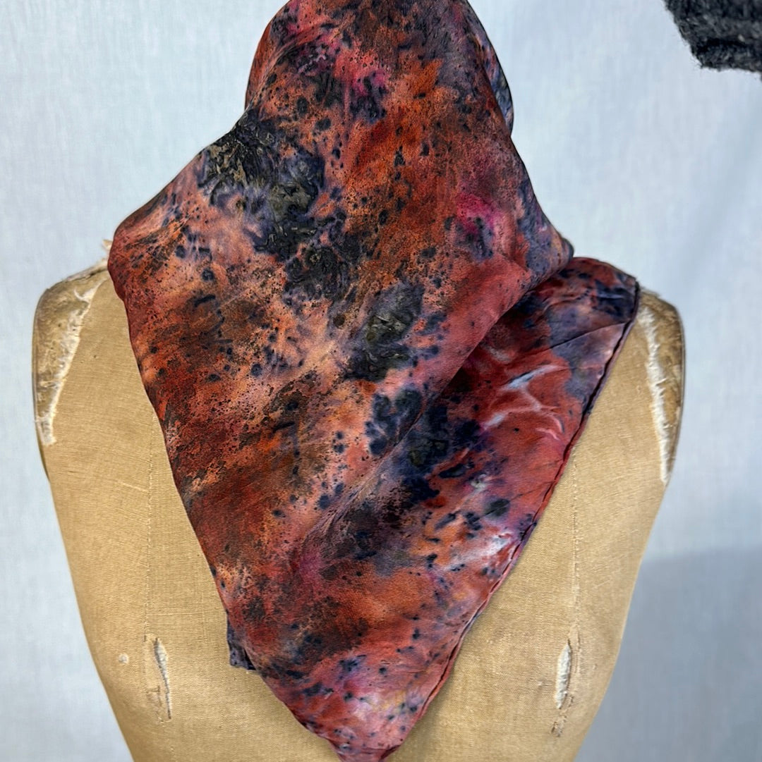 Silk Bandana / altar cloth- Fire Spirit