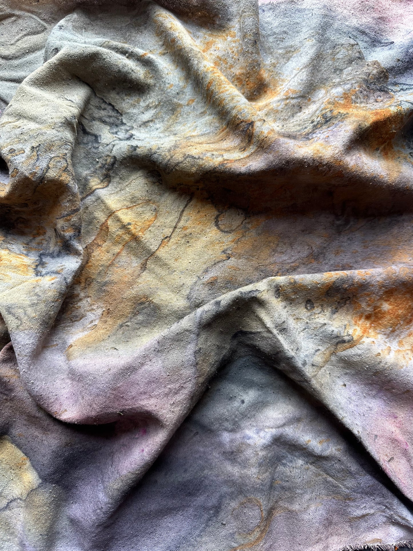 Raw silk bandana / altar cloth-light being