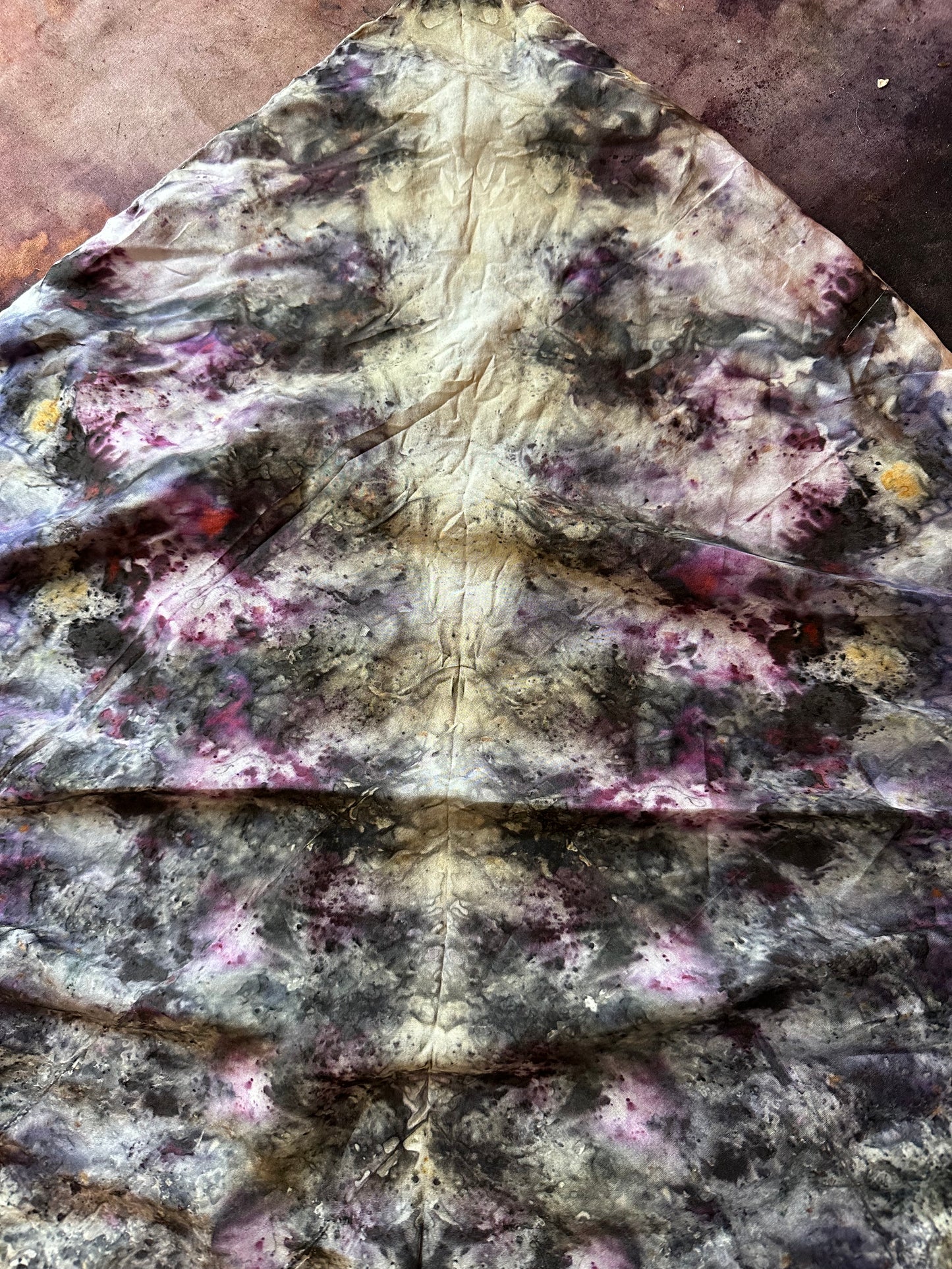 Silk bandana / altar cloth- delta of stingray