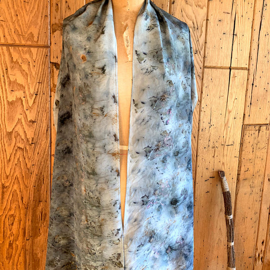 Plant Infused Silk Scarf - Juniper