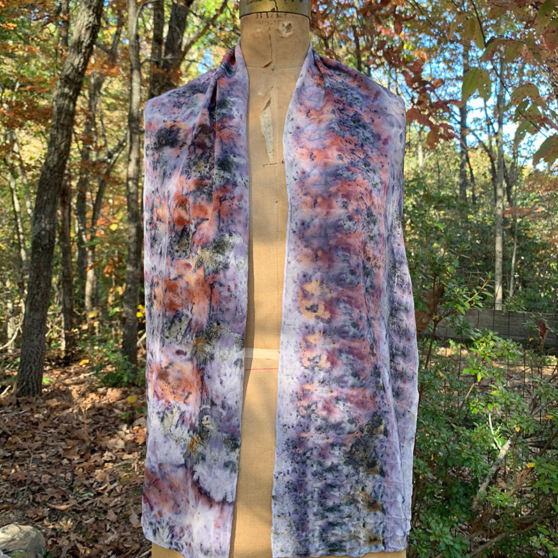 Plant Infused Silk Scarf - Nebula