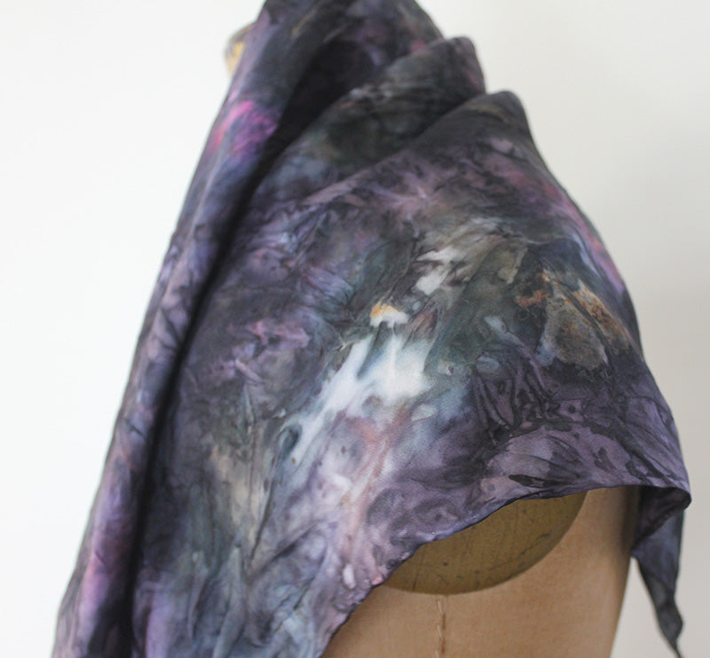 Plant dyed Silk Protection Scarf
