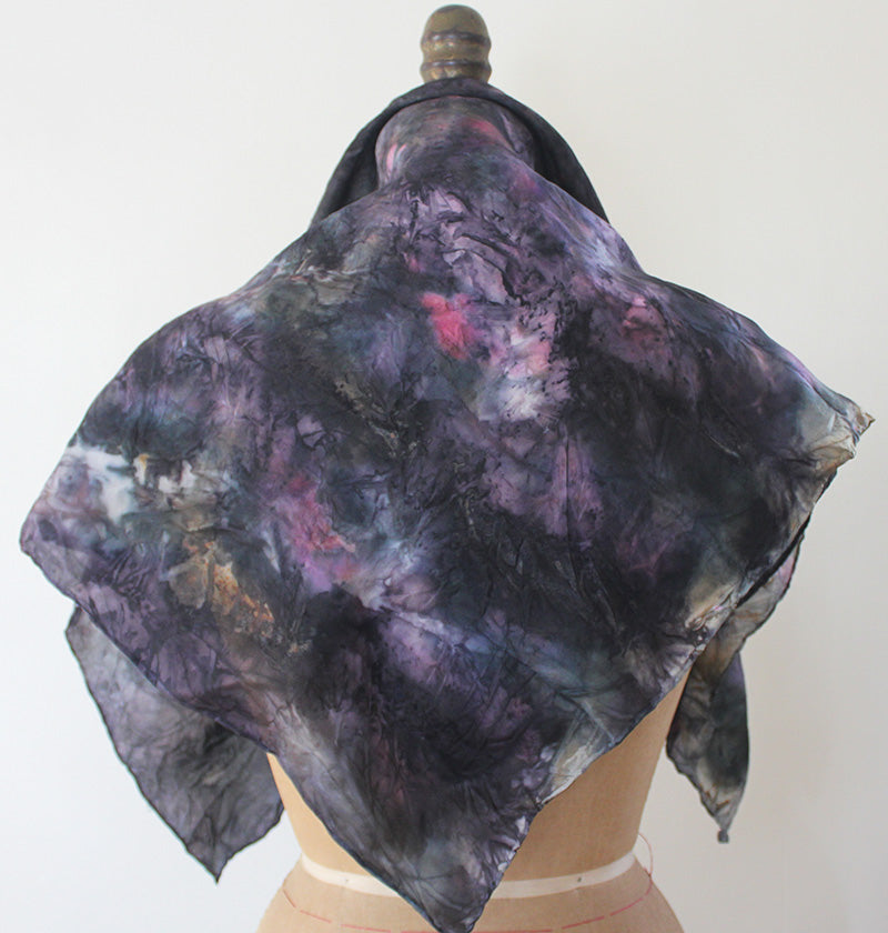 Plant dyed Silk Protection Scarf