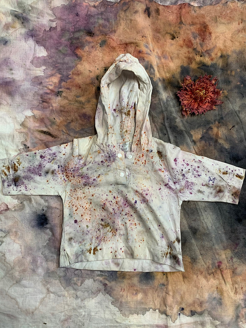 Plant Dyed Cotton Hoodie - 2T