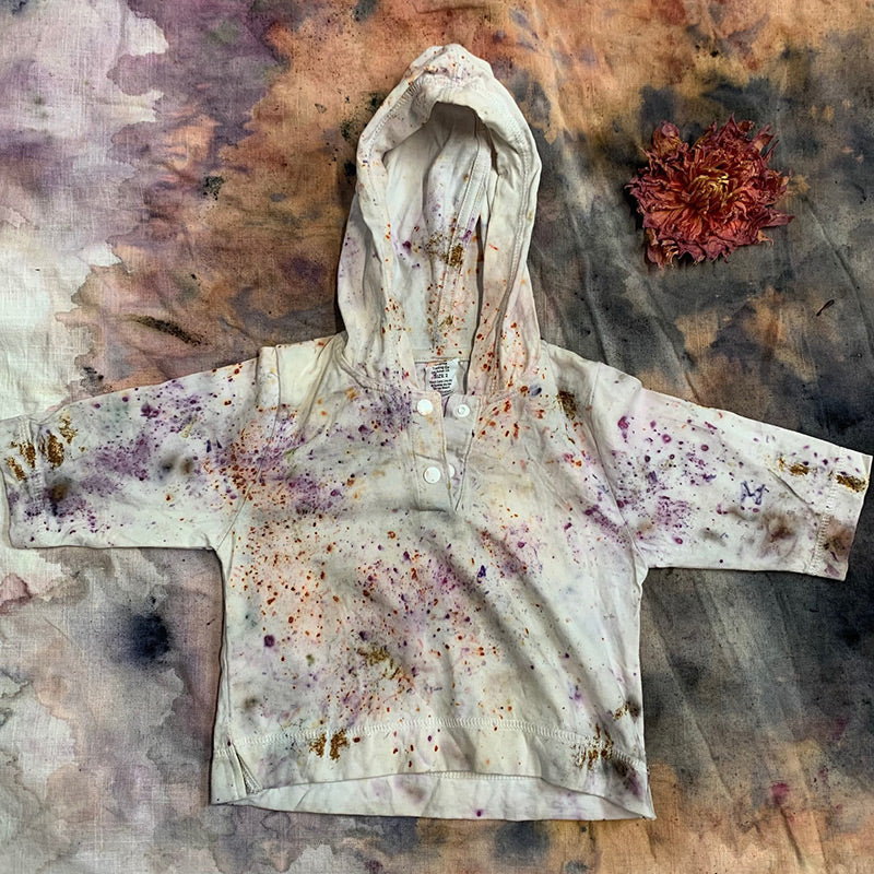 Plant Dyed Cotton Hoodie - 2T