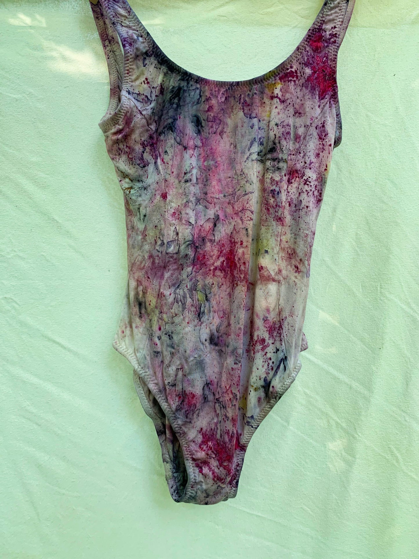 Botanically Dyed Bodysuit - Prickly Pear - (size S)