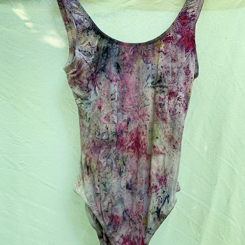 Botanically Dyed Bodysuit - Prickly Pear - (size S)