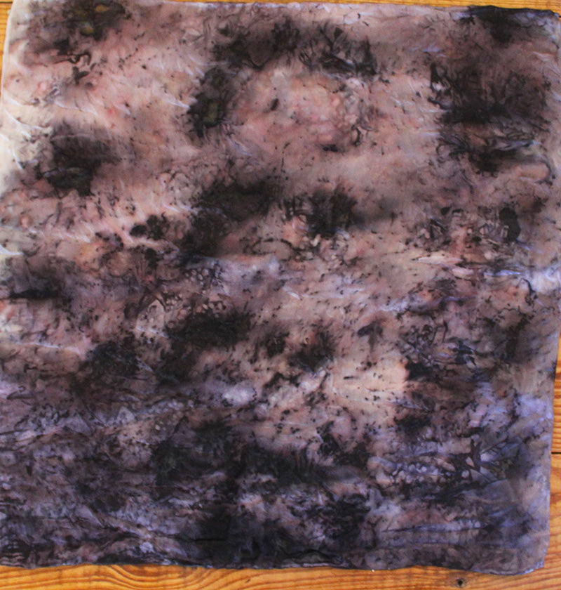 Silk Plant Dye Bandana/Pocket Square/Altar Cloth