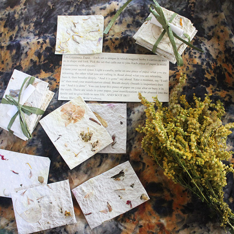 Fire Ceremony / Ritual Paper Set – Wild Verbena