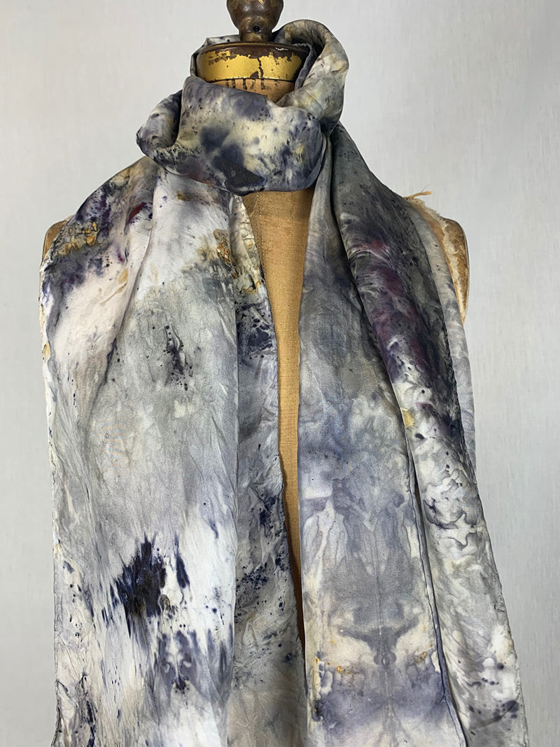 Silk Medicine Scarf - Winter Sky