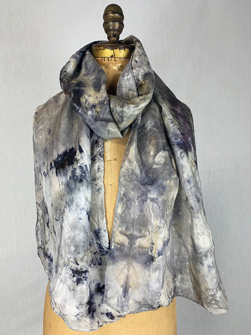 Silk Medicine Scarf - Winter Sky