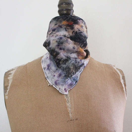 Plant Dyed Silk Altar Cloth/Bandana/Pocket Square