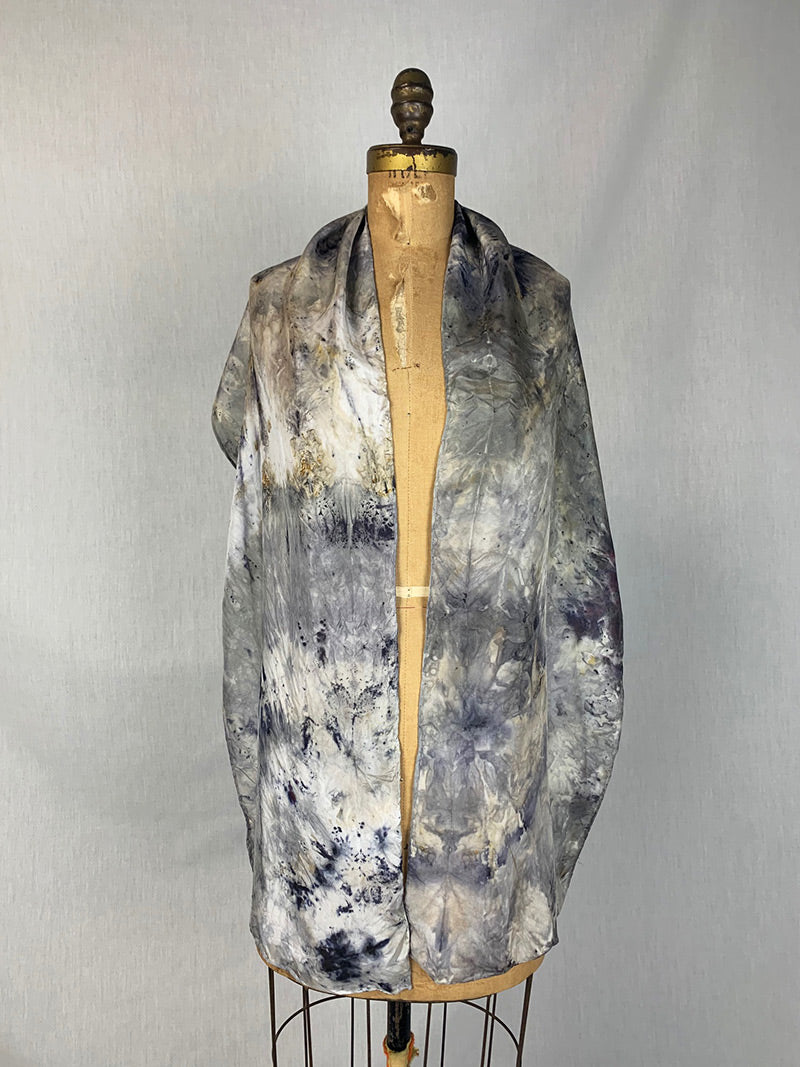 Silk Medicine Scarf - Winter Sky