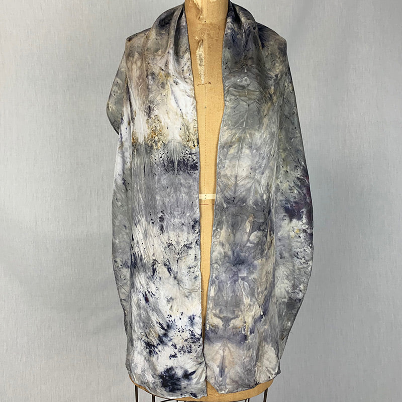 Silk Medicine Scarf - Winter Sky