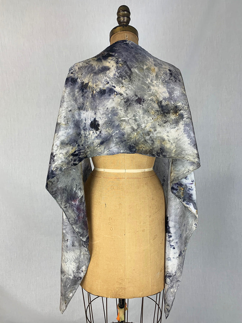 Silk Medicine Scarf - Winter Sky