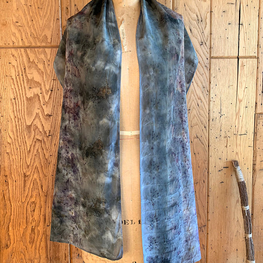 Plant Infused Silk Scarf - Lagoon